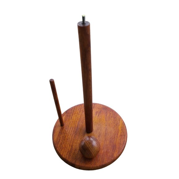 Teakwood Paper Towel Holder - Vintage - Picture 3 of 6